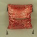 Декоративная подушка ручной работы RED, 40 х 40 см с кисточками