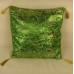 Декоративная подушка ручной работы GREEN, 40 х 40 см с кисточками
