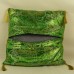 Декоративная подушка ручной работы GREEN, 40 х 40 см с кисточками