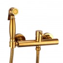 Гигиенический душ со смесителем (на две воды), золотой