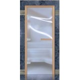 Дверь для сауны, серия "Комплекс", без порога, стекло прозрачное, матовое