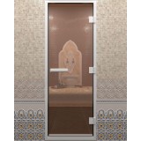 Дверь для хамама, стекло бронзовое