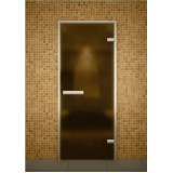 Дверь для турецкой бани 700*1900 мм, серия "Лайт", без порога, стекло бронза матовое
