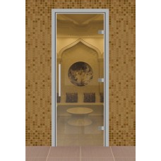 Дверь для турецкой бани Веста, без порога, стекло прозрачное