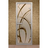Дверь для хамама 690*1890 мм "Арабика", стекло бронзовое