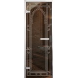 Стеклянная дверь для хамама Арт Арка Стандарт