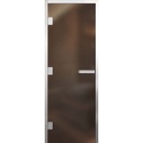 Стеклянная дверь для хамама Бронза Матовая Элит
