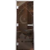 Стеклянная дверь для хамама  Арт Мечеть Элит