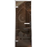 Стеклянная дверь для хамама Арт Мечеть Стандарт