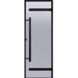 HARVIA Дверь стеклянная LEGEND 7/19 черная коробка алюминий, стекло прозрачное, арт. DA71904L