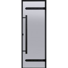 HARVIA Дверь стеклянная LEGEND 7/19 черная коробка алюминий, стекло прозрачное, арт. DA71904L