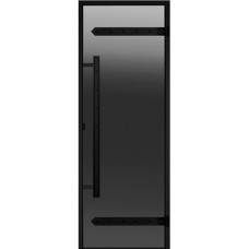 HARVIA Дверь стеклянная LEGEND 9/19 черная коробка алюминий, стекло серое, арт. DA91902L