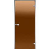 HARVIA Дверь стеклянная 7/19 коробка алюминий, стекло бронза, арт. DA71901