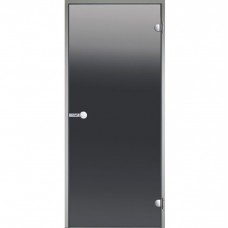 HARVIA Дверь стеклянная 7/19 коробка алюминий, стекло серое, арт. DA71902