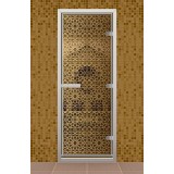 Дверь для хамама 690*1890 мм "Касабланка", стекло бронзовое