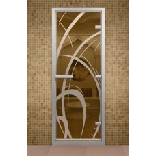 Дверь для хамама 690*1890 мм "Мокко", стекло бронзовое