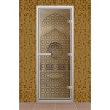 Дверь для хамама 690*1890 мм "Султан день", стекло бронзовое