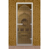 Дверь для хамама 690*1890 мм "Султан ночь", стекло бронзовое