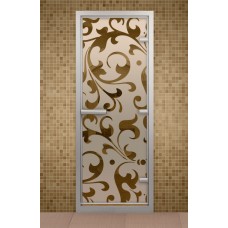 Дверь для хамама 690*1890 мм "Версаль", стекло бронзовое