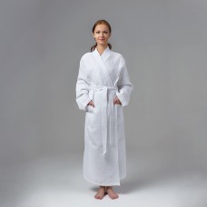 Халат-кимоно вафельный, цвет белый, хлопок,1 шт, универсальный, 58-60 р-р