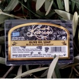 Натуральное оливковое мыло с активированным углем, массажное, 100 гр.