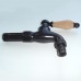 Однорычажный кран для бани FKS-054D с деревянной ручкой