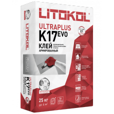 Клей для керамической плитки и мрамора  LITOKOL K17, 25 кг 