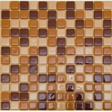 Стеклянная мозаика, микс коричневый + светло-коричневый + бежевый