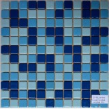Стеклянная мозаика, микс синий + голубой + голубой 10%
