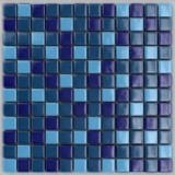 Стеклянная мозаика, микс кобальт + синий + голубой