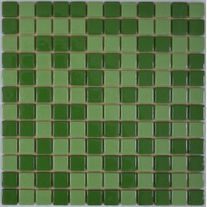 Стеклянная мозаика, микс зеленый + зеленый 10%
