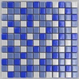 Стеклянная мозаика, микс синий кобальт + синий кобальт 10% + белый