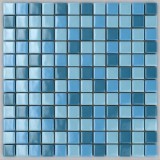 Стеклянная мозаика, микс зеленый хром 10% + голубой + голубой 10%