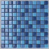 Стеклянная мозаика, микс синий + синий 10% + голубой