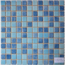 Стеклянная мозаика, микс голубой + синий