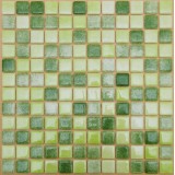 Стеклянная мозаика, микс зеленый + салатный