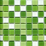 Elada Mosaic. Мозаика CB606 (327*327*4мм) бело-зеленый микс