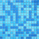 Elada Mosaic. Мозаика МС107Р (327*327мм) голубая на бумаге