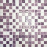 Elada Mosaic. Мозаика MC110 (327*327*4мм) бело-сиреневый