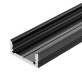 Алюминиевый профиль  для светодиодной ленты Black черный 2 м