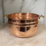 Емкость медная (таз) 29 см, ЕМ-10N, с ручками, 9 л, для мыльного раствора