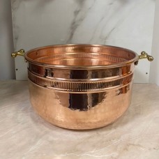 Емкость медная (таз) 29 см, ЕМ-10N, с ручками, 9 л, для мыльного раствора