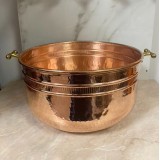 Емкость медная (таз) 13 л, ЕМ-11, диаметр 35 см, высота 20 см, с ручками