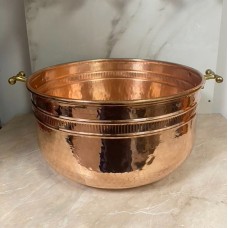 Емкость медная (таз) 13 л, ЕМ-11, диаметр 35 см, высота 20 см, с ручками