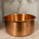 Таз медный 40 см, без ручек, 23 л, высота 16 см