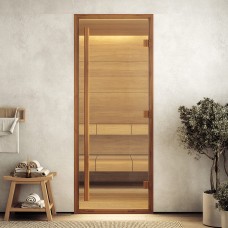 Дверь для хамама "Wood 26" покраска под дерево 1900х700