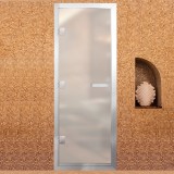 Стеклянная дверь для хамама Престиж Белая матовая