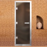 Стеклянная дверь для хамама Престиж Бронза матовая