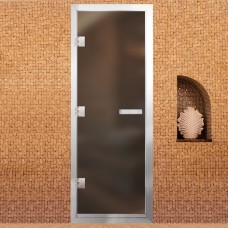 Стеклянная дверь для хамама Престиж Бронза матовая