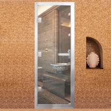 Стеклянная дверь для хамама Престиж Прозрачная